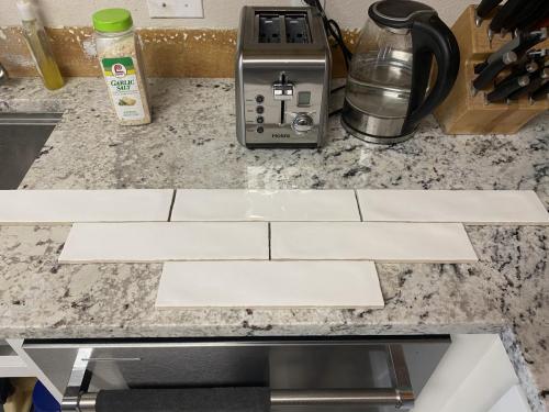 Decided on our backsplash tile -  3x12 subway tile