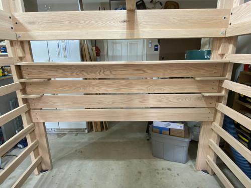 Queen Loft headboard for lower bed 